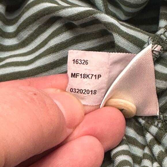 Peter Millar Polo Shirt Green Mens L Vertical Striped Seaside Wash Crown Crafted - Picture 9 of 9